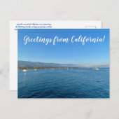 Carte Postale Salutations de Californie : Père Noël Barbara Post (Devant / Derrière)