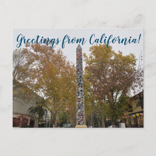 Carte Postale Salutations de Californie : The Davis Needle (Devant)