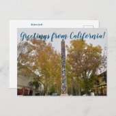 Carte Postale Salutations de Californie : The Davis Needle Postc (Devant / Derrière)