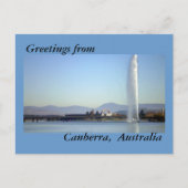 Carte Postale Salutations de Canberra, Australie (Devant)