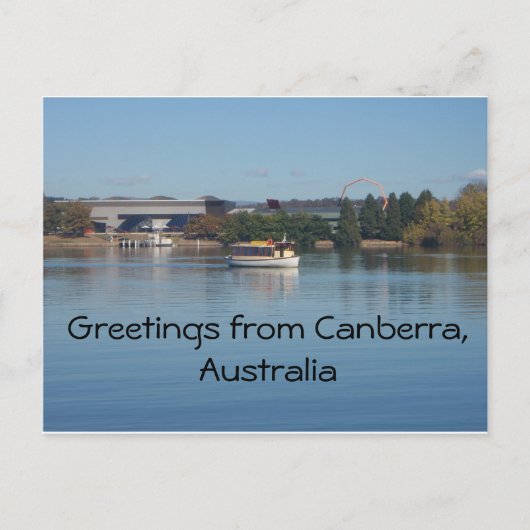 Carte Postale Salutations de Canberra, Australie (Devant)