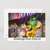Carte Postale Salutations de Cancun Postcard (Devant / Derrière)