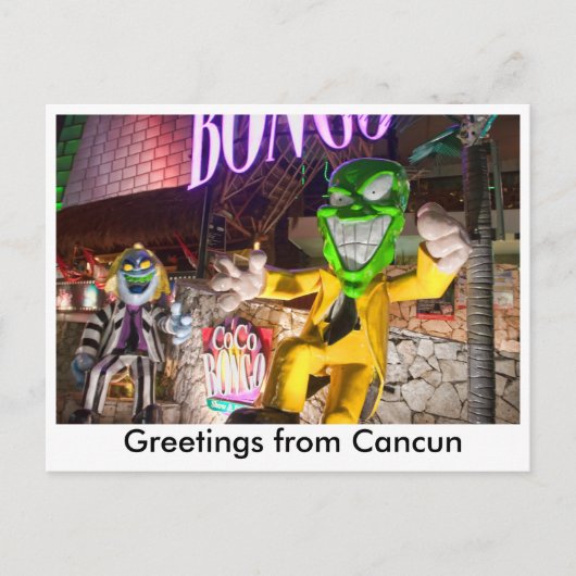 Carte Postale Salutations de Cancun Postcard (Devant)