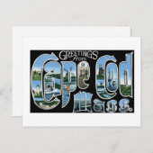 Carte Postale Salutations de Cape Cod, messe ! (Devant / Derrière)