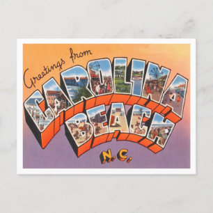 Carte Postale Salutations de Carolina Beach, Caroline du Nord