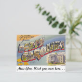Carte Postale Salutations de Caroline du Nord (Debout devant)