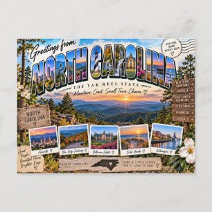 Carte Postale Salutations de Caroline du Nord