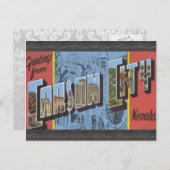 Carte Postale Salutations De Carson City Nevada, Vintage (Devant / Derrière)