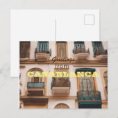 Carte Postale Salutations de CASABLANCA (Devant / Derrière)