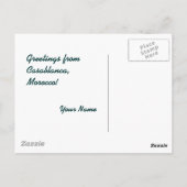 Carte Postale Salutations de Casablanca Maroc (Dos)