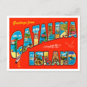 Carte Postale Salutations de Catalina Island, Californie Travel
