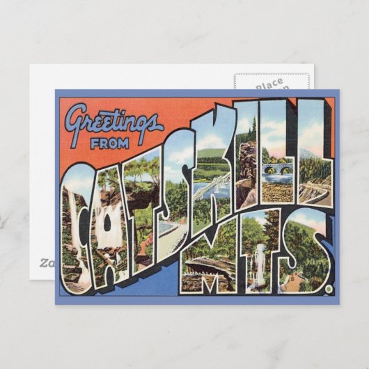 Carte Postale Salutations De Catskill Mountains (Devant / Derrière)