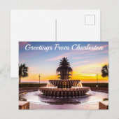 Carte Postale Salutations De Charleston, Caroline Du Sud (Devant / Derrière)