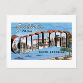 Carte Postale Salutations de Charleston, SC (Devant)