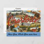 Carte Postale Salutations de Charlotte (Devant / Derrière)