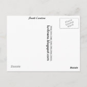 Carte Postale Salutations de Cherry Caroline du Sud (Dos)