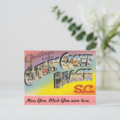 Carte Postale Salutations de Cherry Grove Beach (Debout devant)