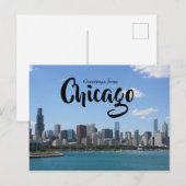 Carte Postale Salutations de Chicago Downtown Postcard (Devant / Derrière)