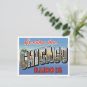 Carte Postale Salutations de Chicago IL (Debout devant)