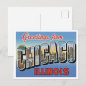 Carte Postale Salutations de Chicago IL (Devant / Derrière)