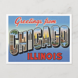 Carte Postale Salutations de Chicago IL