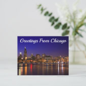 Carte Postale Salutations de Chicago, Illinois (Debout devant)