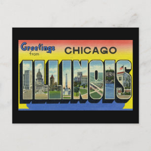 Carte Postale Salutations de Chicago Illinois