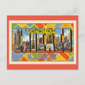 Carte Postale Salutations de Chicago, Illinois (Devant)