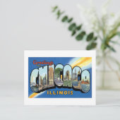Carte Postale Salutations de Chicago, Illinois ! (Debout devant)