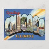 Carte Postale Salutations de Chicago Illinois (Devant)