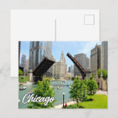 Carte Postale Salutations De Chicago, Illinois, États-Unis (Devant / Derrière)