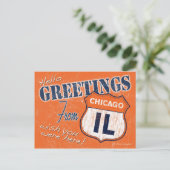 Carte Postale Salutations de Chicago Illinois Postcard (Debout devant)