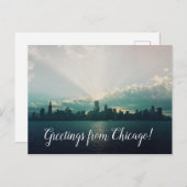 Carte Postale Salutations de Chicago Postcard (Devant / Derrière)
