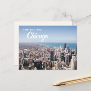 Carte Postale Salutations de Chicago Postcard