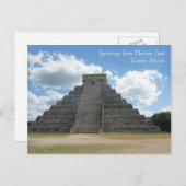 Carte Postale Salutations de Chichén Itzá, Mexique (Devant / Derrière)