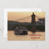 Carte Postale Salutations de Cincinnati (Devant / Derrière)