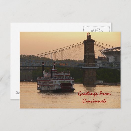Carte Postale Salutations de Cincinnati (Devant / Derrière)
