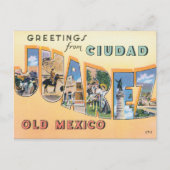 Carte Postale Salutations De Ciudad Juarez (Devant)