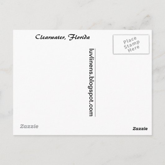 Carte Postale Salutations de Clearwater, Floride (Dos)