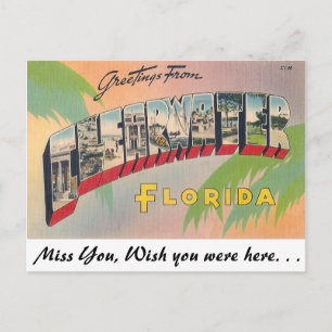 Carte Postale Salutations de Clearwater, Floride