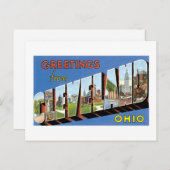 Carte Postale Salutations de Cleveland, Ohio ! (Devant / Derrière)