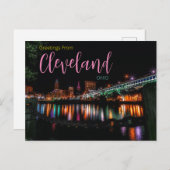 Carte Postale Salutations de Cleveland Ohio Postcard (Devant / Derrière)