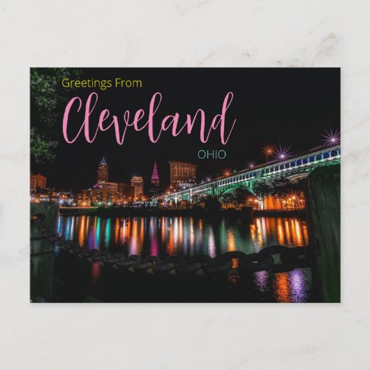 Carte Postale Salutations de Cleveland Ohio Postcard (Devant)