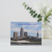 Carte Postale Salutations de Cleveland Ohio (Skyline) (Debout devant)