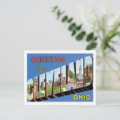 Carte Postale Salutations de Cleveland Ohio US City (Debout devant)
