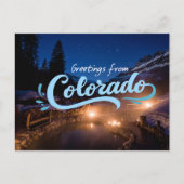 Carte Postale Salutations de Colorado - Night Hot Springs (Devant)