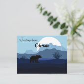 Carte Postale Salutations de Colorado State Monochromatic Blues (Debout devant)