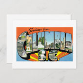 Carte Postale Salutations de Columbia, Caroline du Sud ! (Devant / Derrière)