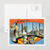 Carte Postale Salutations de Columbia South Carolina US City (Devant / Derrière)