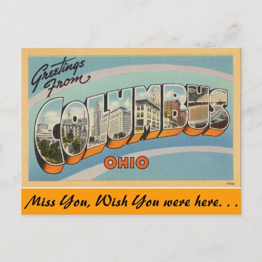 Carte Postale Salutations de Columbus (Devant)